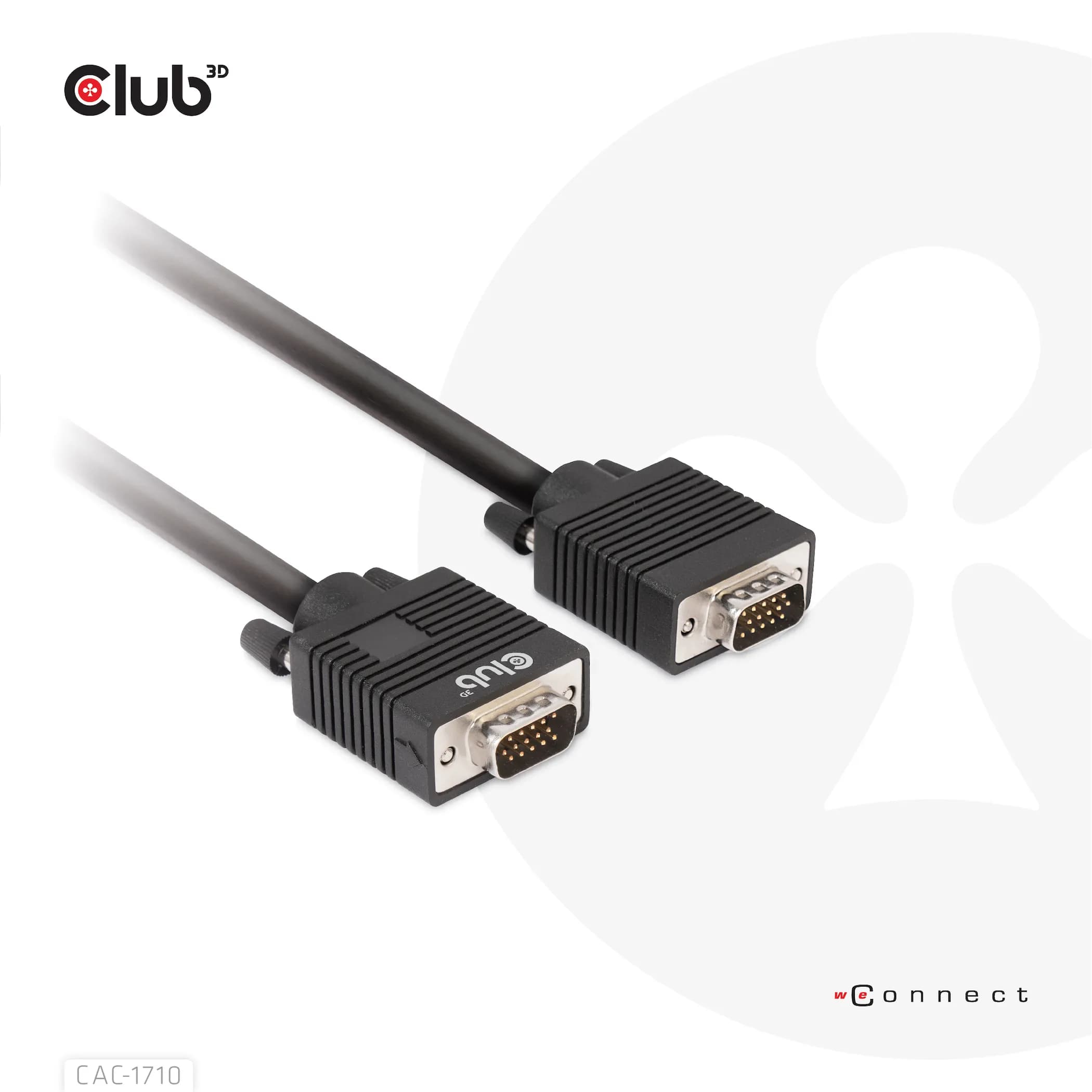 Club 3D VGA -kaapeli, 10 m, musta