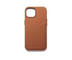 Mujjo Full Leather Wallet Case, iPhone 14 -lompakkokotelo, Ruskea