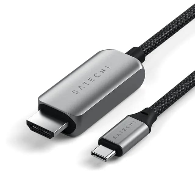 Satechi USB-C – HDMI 2.1 8K -kaapeli, 2 m, hopea