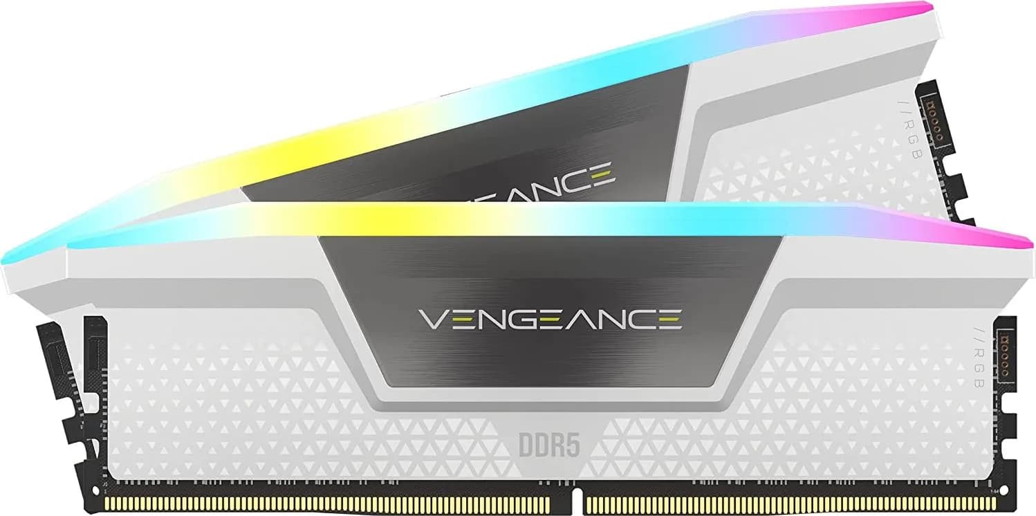 Corsair Vengeance RGB 32 Gt (2 x 16 Gt) DDR5 5200 MHz, CL40 -muisti, valkoinen (XMP)