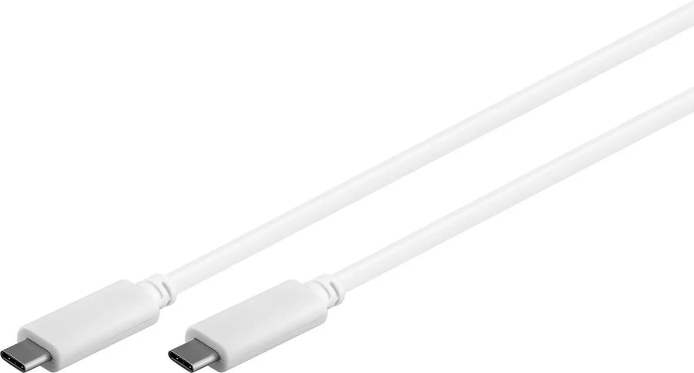 MicroConnect USB 3.1 Gen2 USB-C -kaapeli, 100 W, 3 m, valkoinen