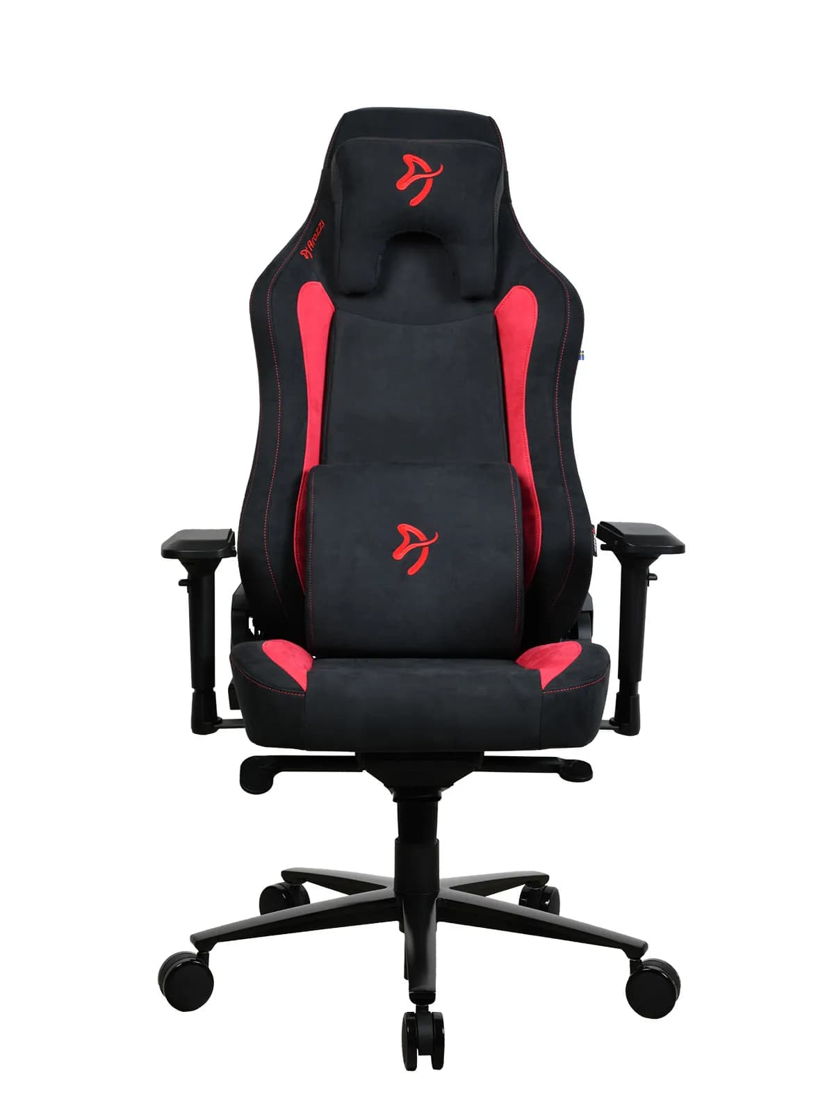 Arozzi Vernazza Supersoft Fabric -pelituoli, musta/punainen