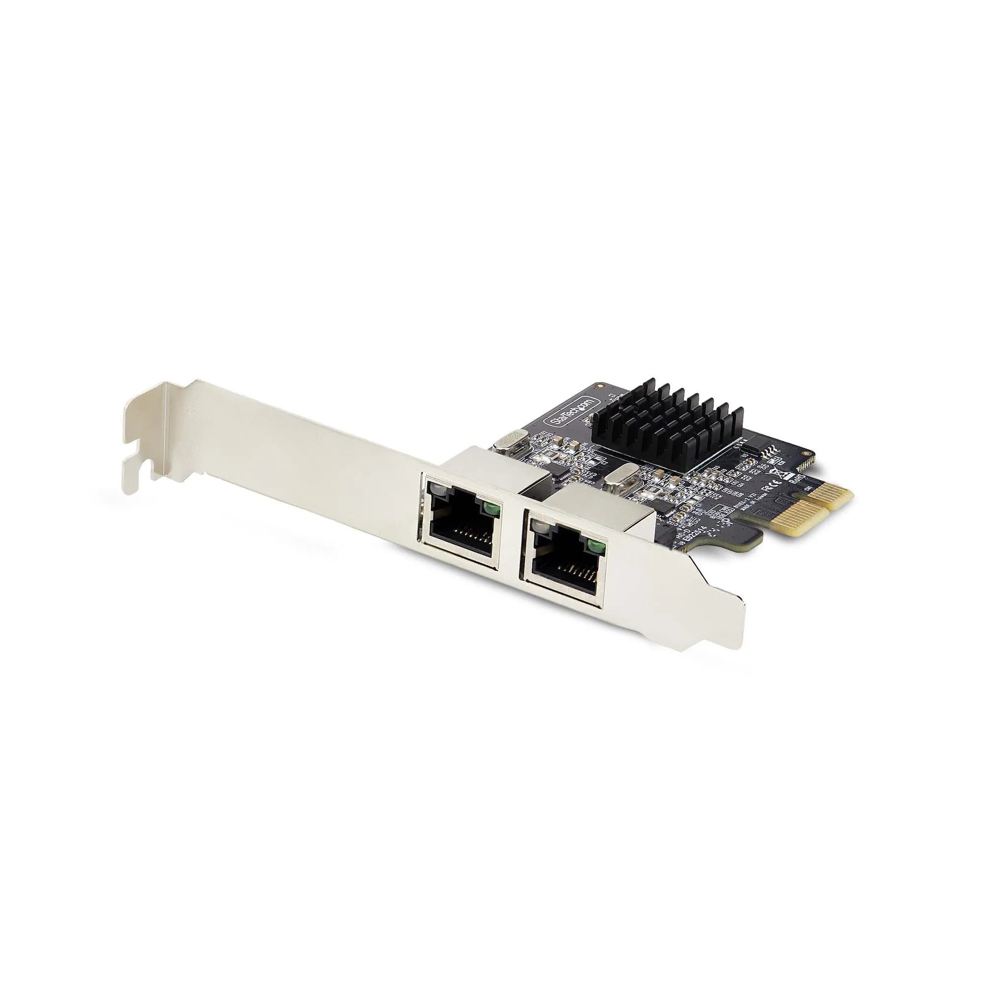 STARTECH.COM 2-Port Gigabit PCIe Network Adapter Card PCI Express LAN Card NIC 2x Realtek RTL8111H TAA Compliant