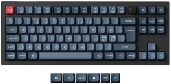 Keychron V3 Max V3M-D4-BO -langaton mekaaninen pelinäppäimistö, Gateron Jupiter Banana, Carbon Black