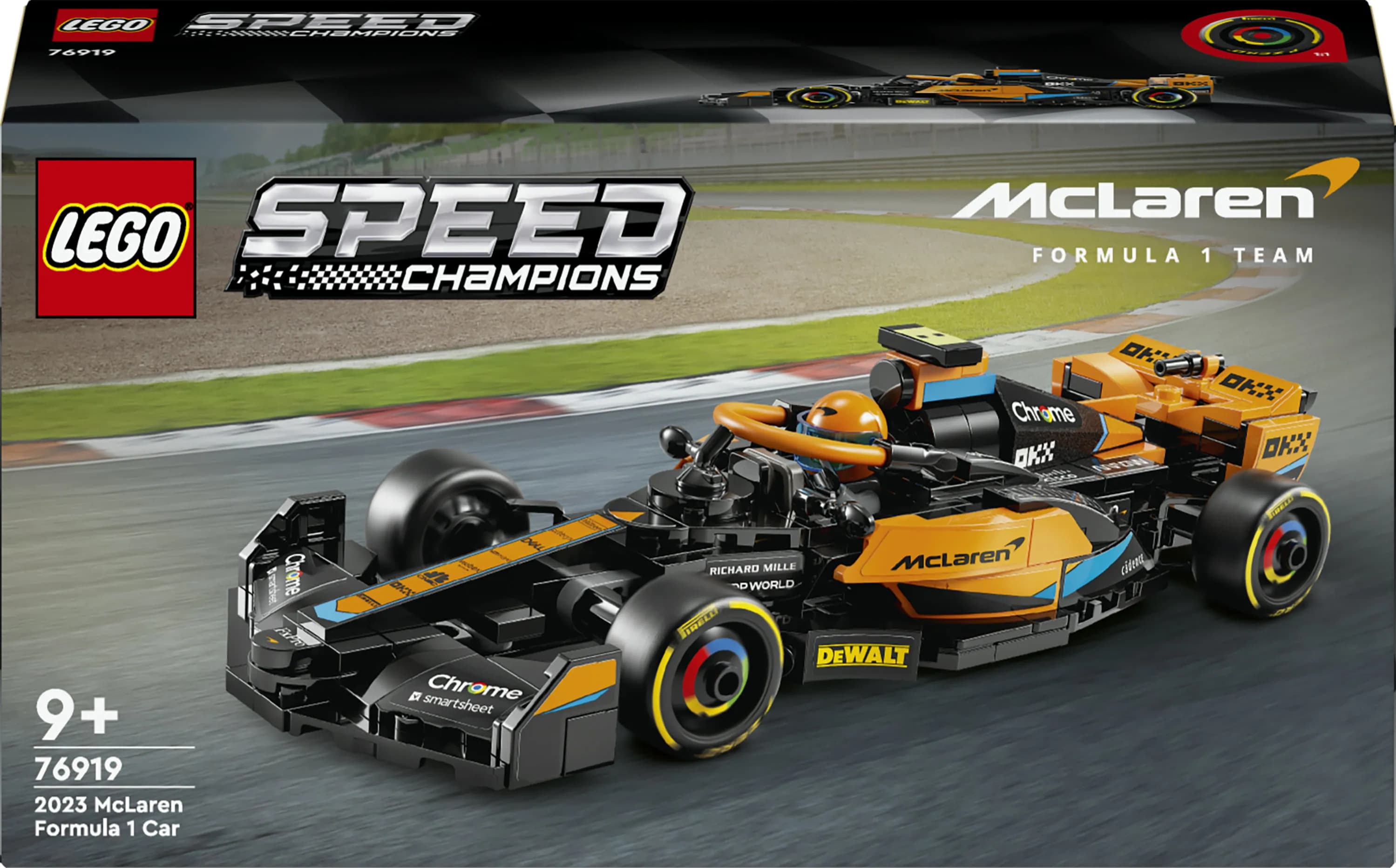 LEGO Speed Champions 2023 McLaren Formula 1 kilpa-auto 76919