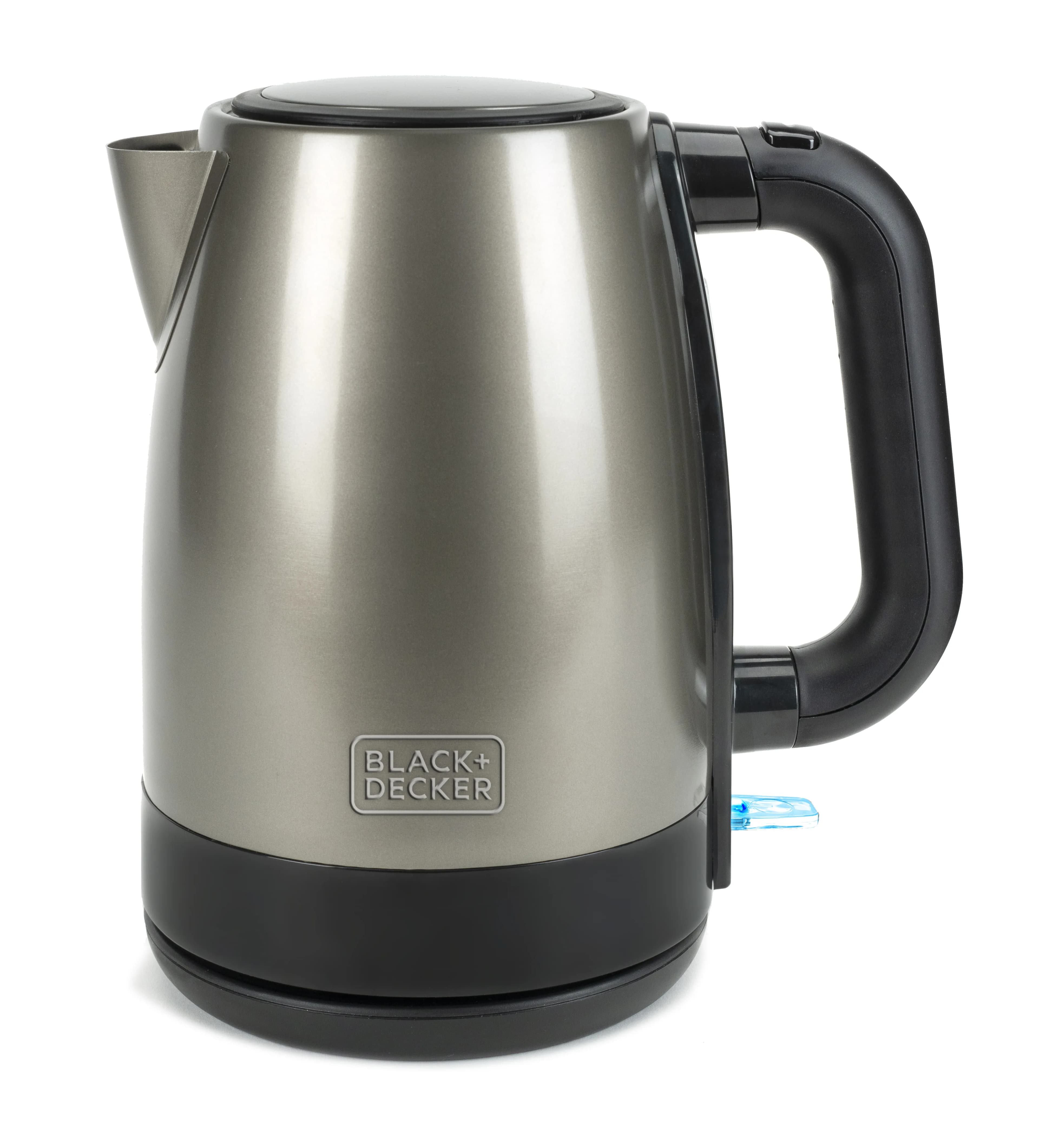 Black+Decker BXKE2201E -vedenkeitin, 1,7 l, 2200 W, musta/ruostumaton teräs