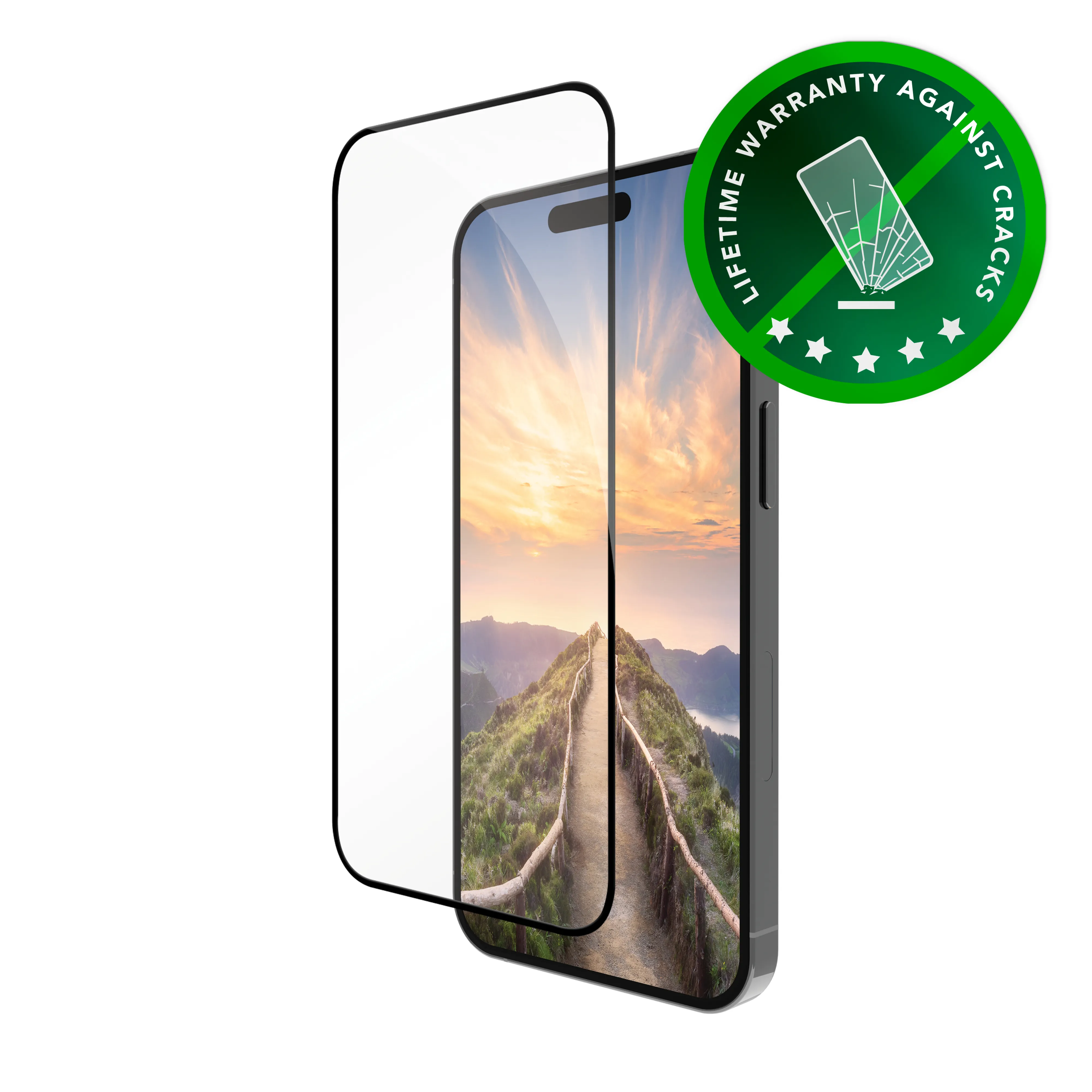 Dbramante1928 eco-shield Black Edge, iPhone 16 / 15 Plus -panssarilasi