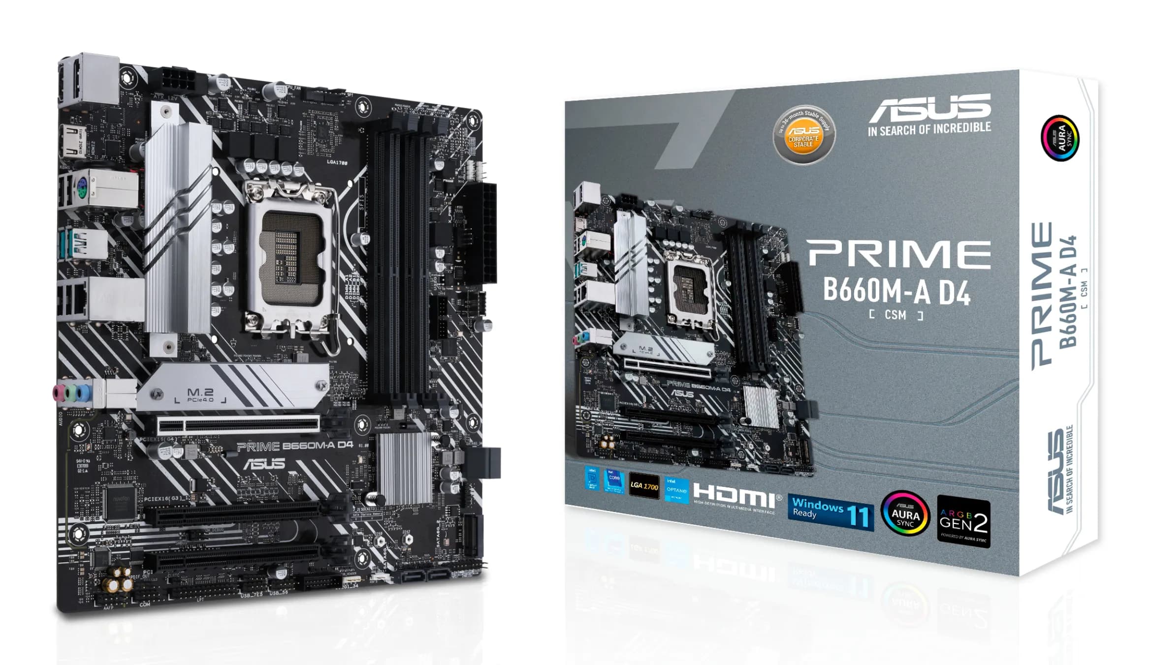 Asus PRIME B660M-A D4-CSM LGA1700 mATX -emolevy