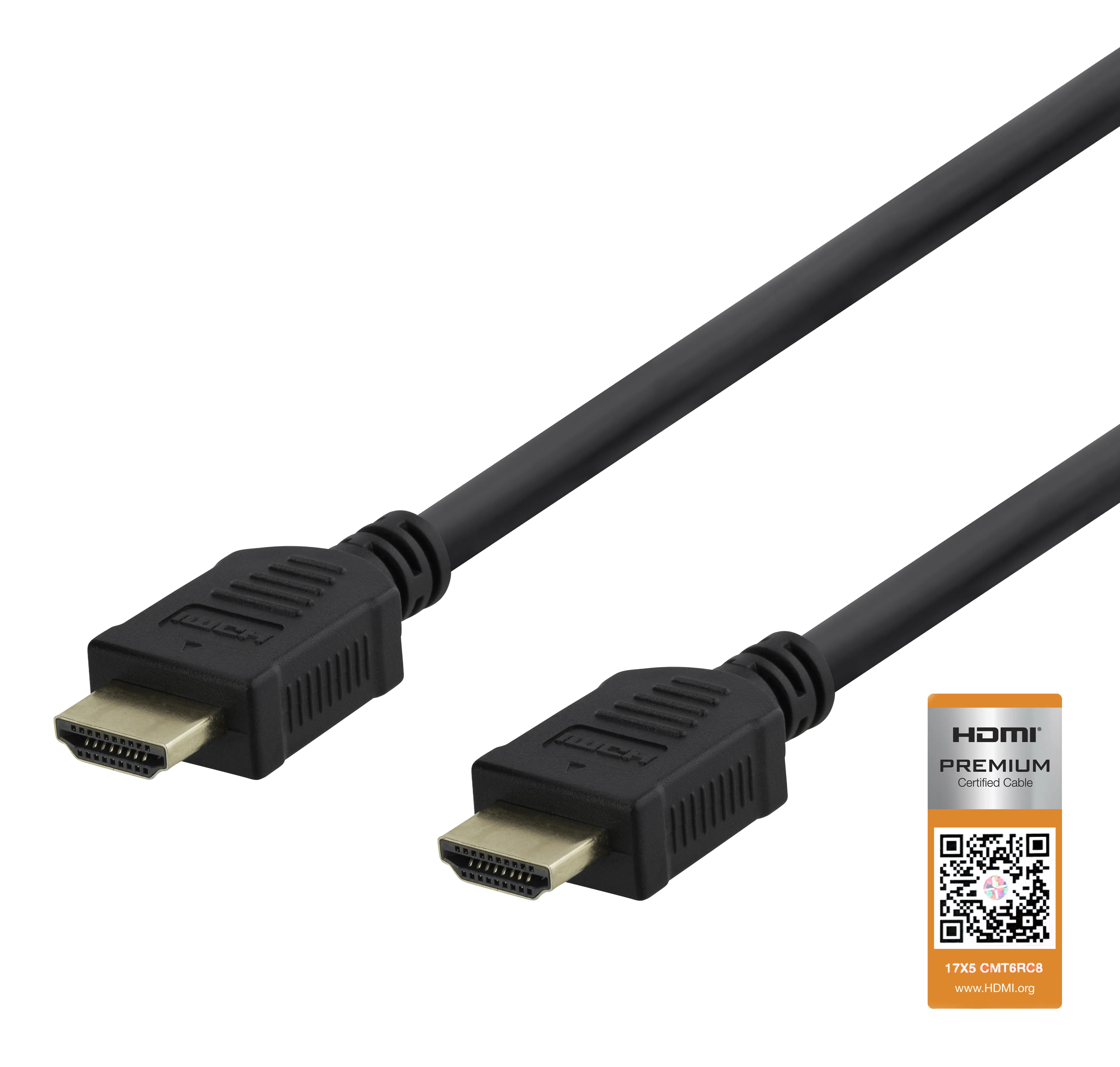 Deltaco Premium High Speed HDMI 2.0 -kaapeli, jossa Ethernet, 3 m, musta