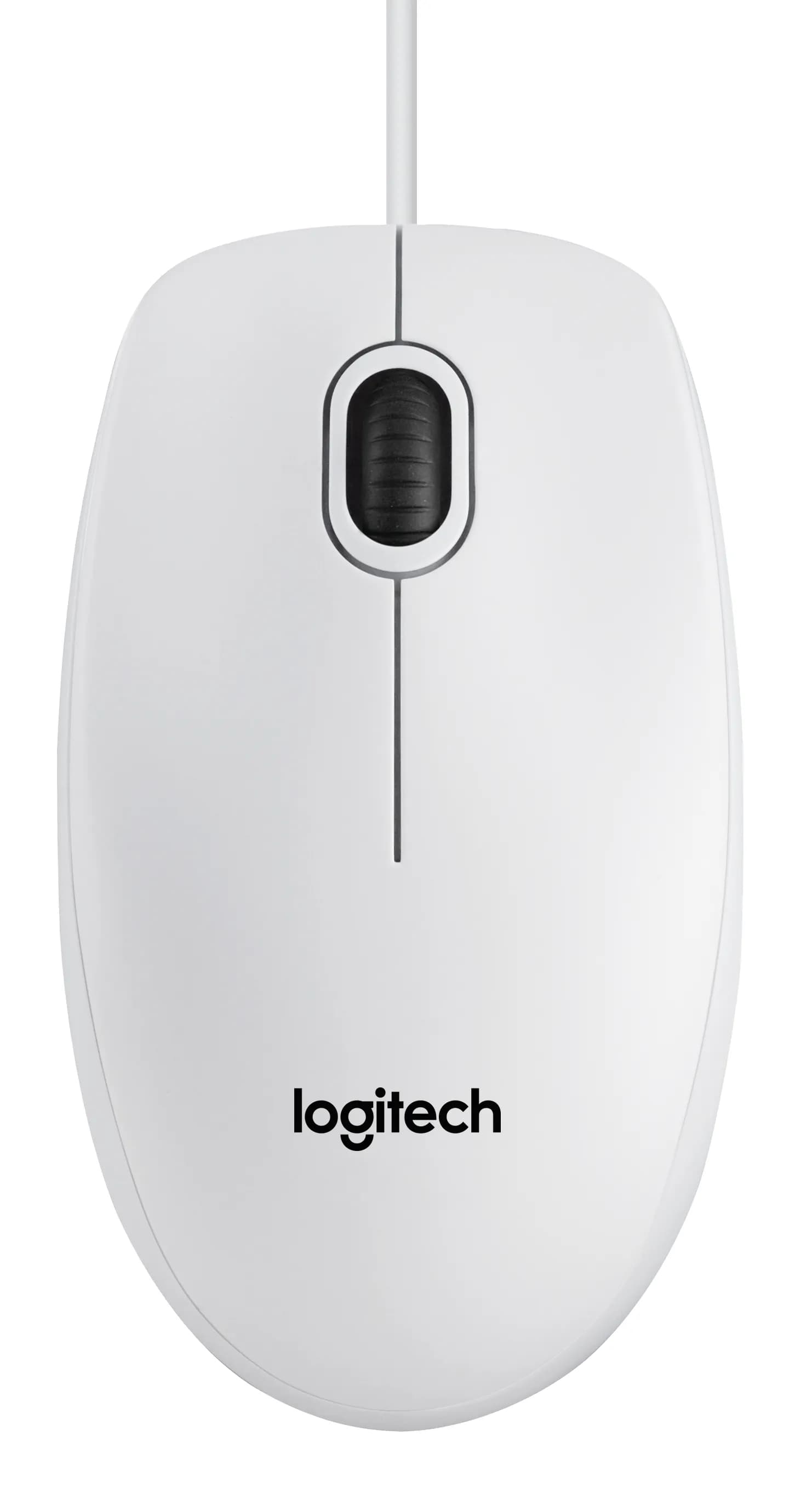 Logitech B100 -langallinen hiiri, valkoinen