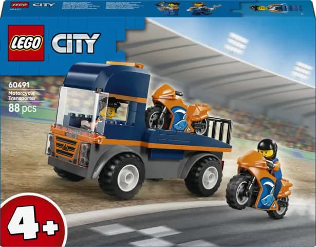 LEGO City Moottoripyörän kuljetusauto 60491