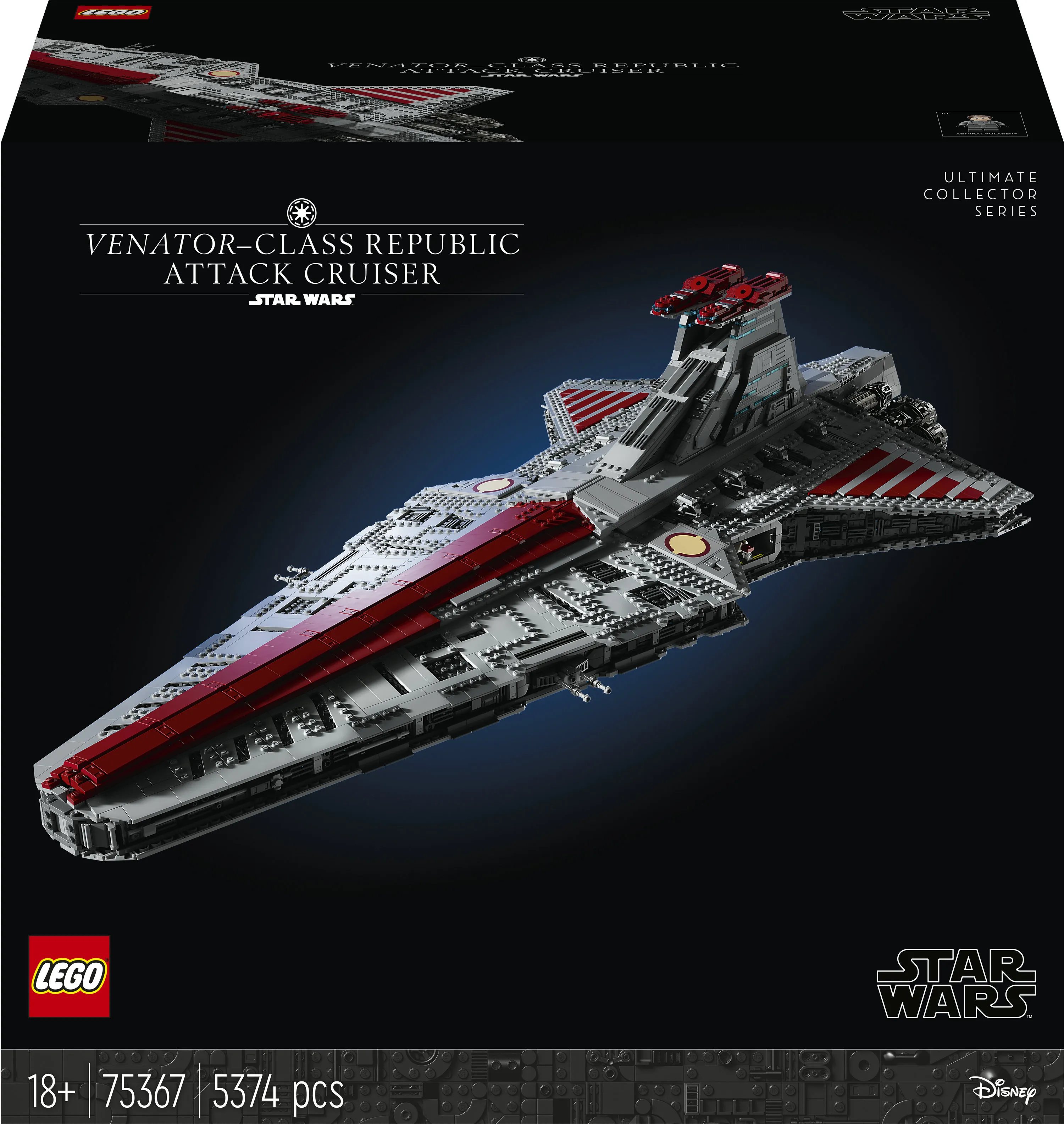 LEGO Star Wars Venator-luokan Tasavallan hyökkäysristeilijä 75367