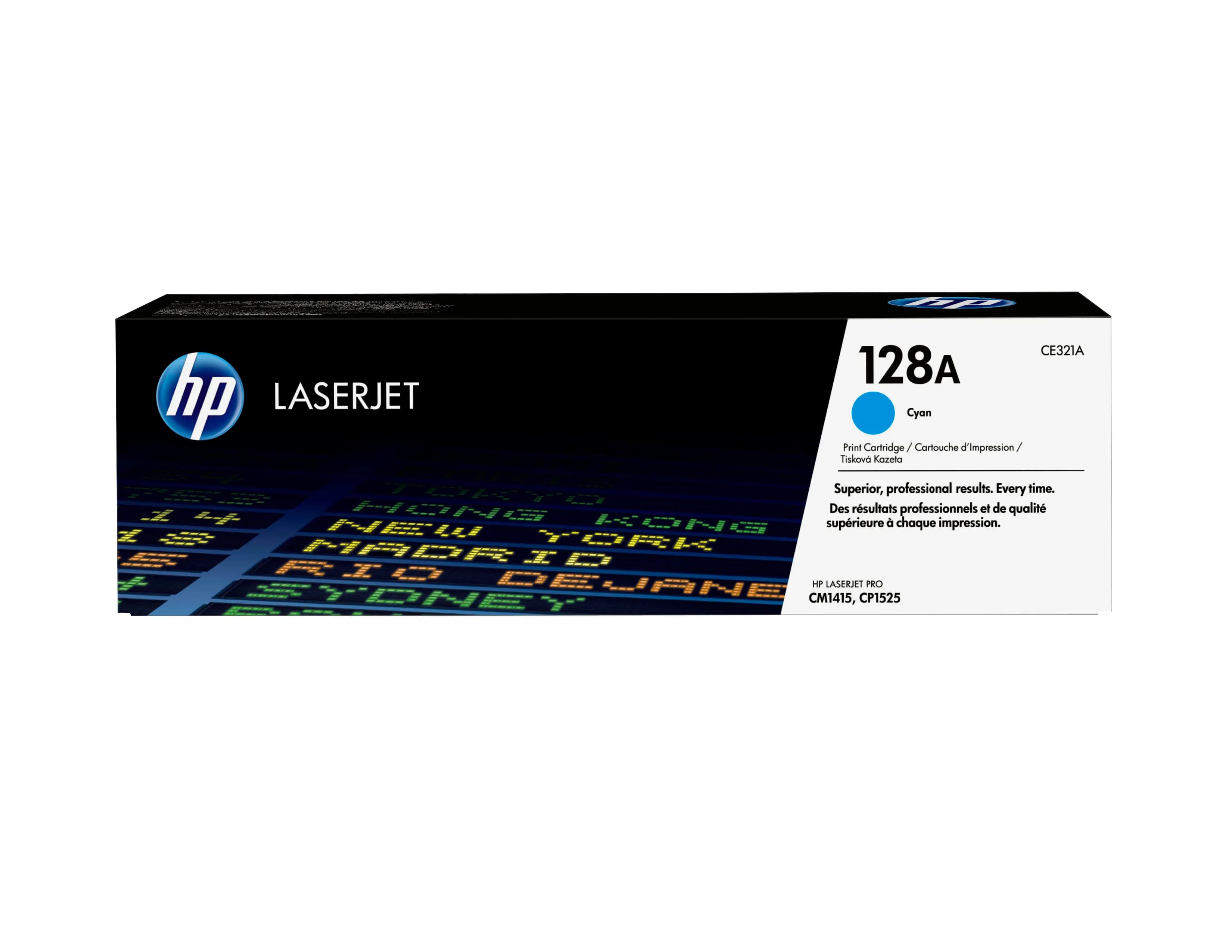 HP 128A XXL-laservärikasetti, syaani