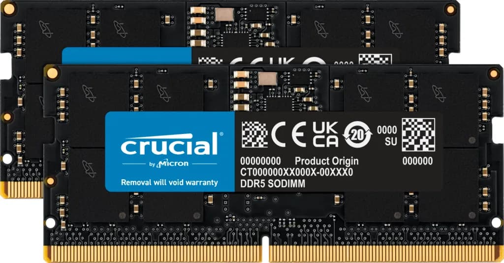 Crucial 32 Gt (2 x 16 Gt) DDR5 5600 MHz, CL46 -muisti