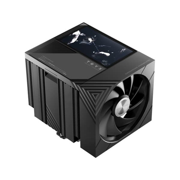 TRYX TURRIS 620 -prosessorijäähdytin 5 tuuman IPS-näytöllä, 2x 120 mm, musta