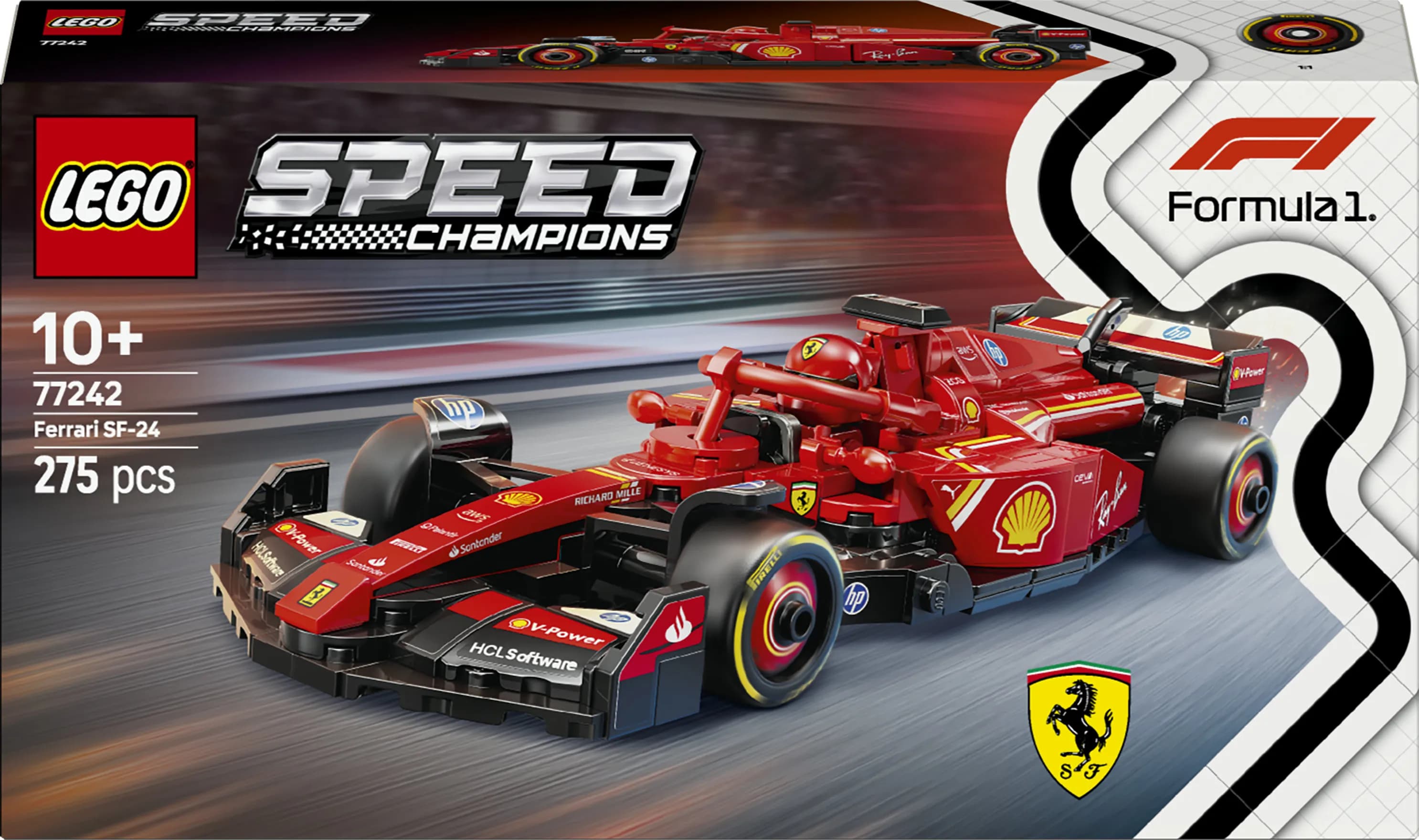 LEGO Speed Champions Ferrari SF-24 F1 Kilpa-auto 77242