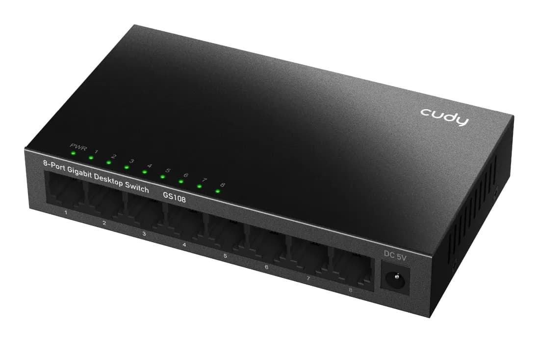 Cudy GS108 8-porttinen Gigabit Desktop -verkkokytkin