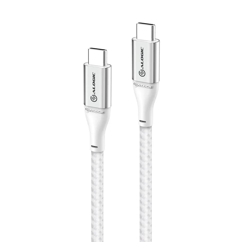 ALOGIC Ultra USB-C -kaapeli, 100 W, 0,3 m, hopea