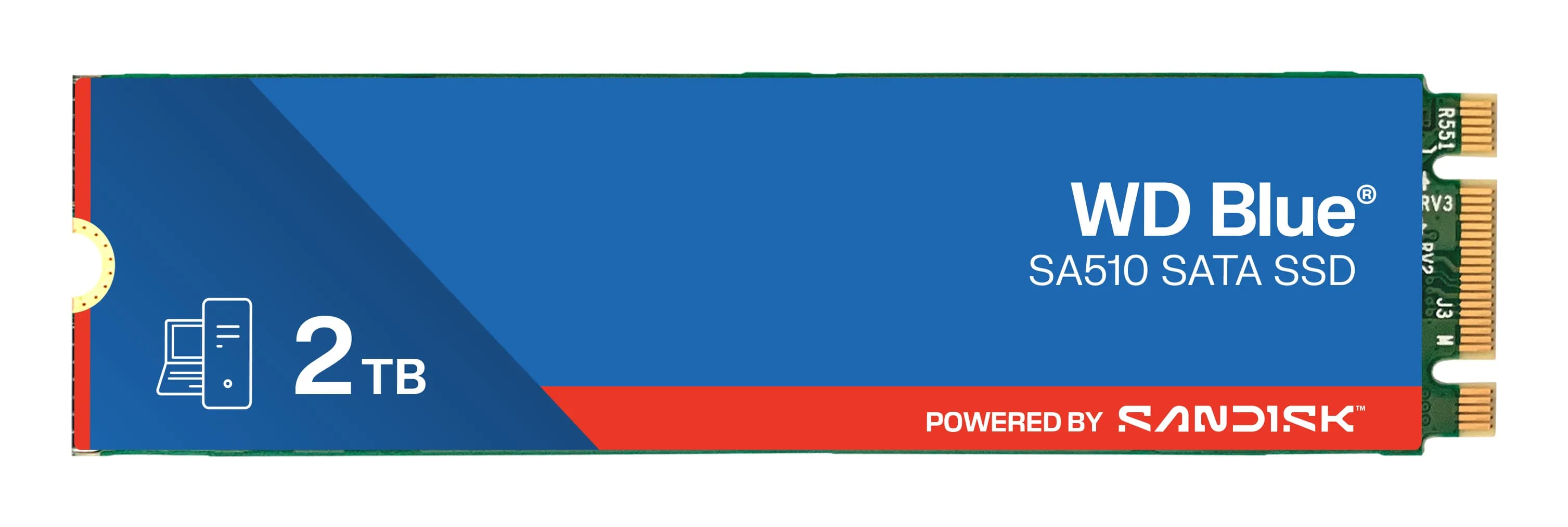 WD Blue SA510 2 Tt M.2 SATA -SSD-levy