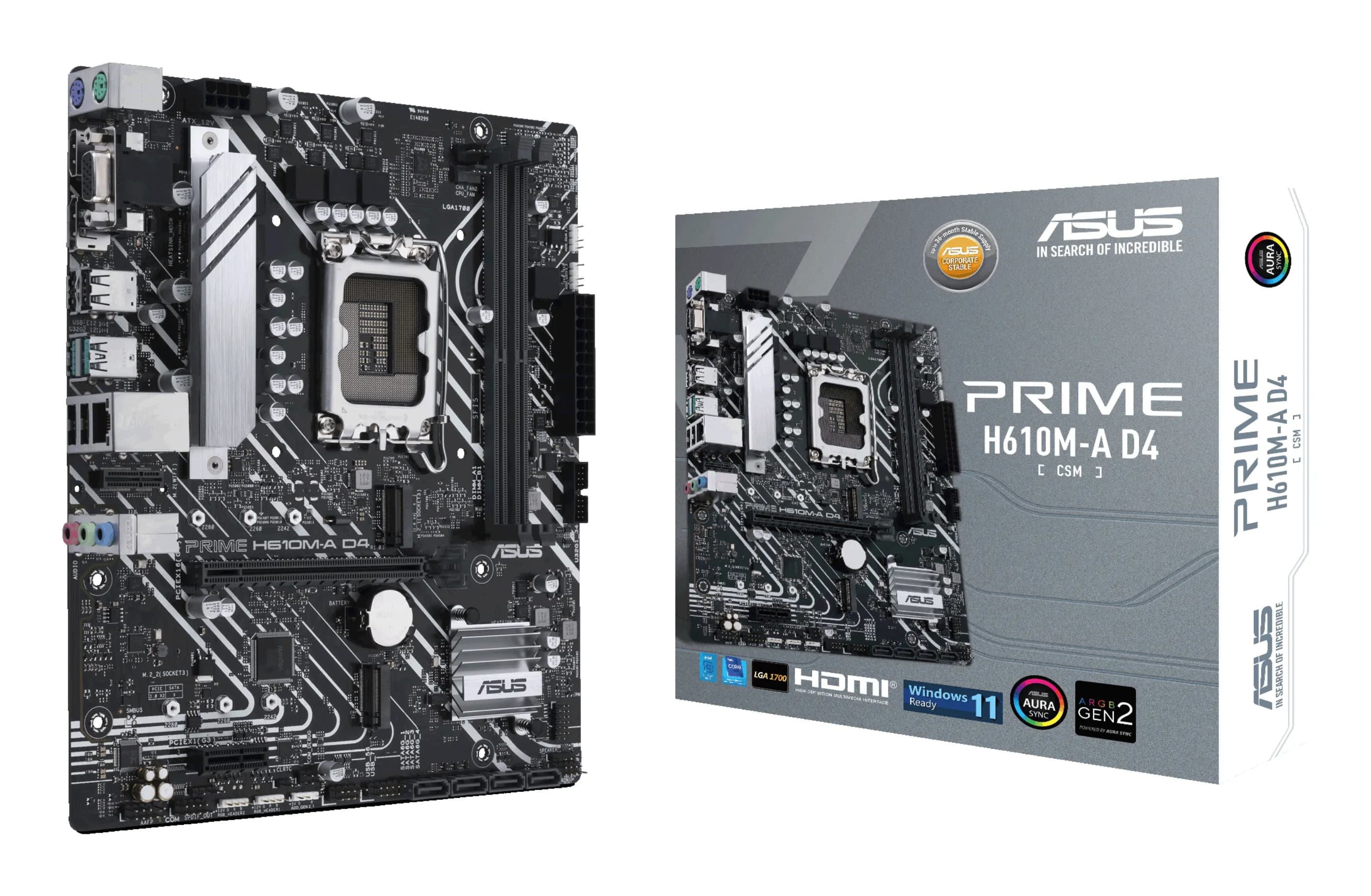 Asus PRIME H610M-A D4-CSM LGA1700 mATX -emolevy