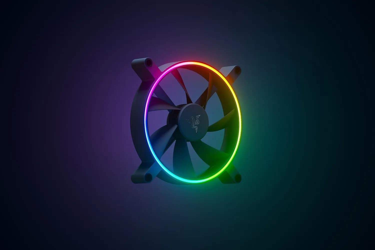 Razer Kunai Chroma, 140 mm, PWM, hydraulinen laakeri, ARGB -tuuletinsarja, 3 kpl, musta