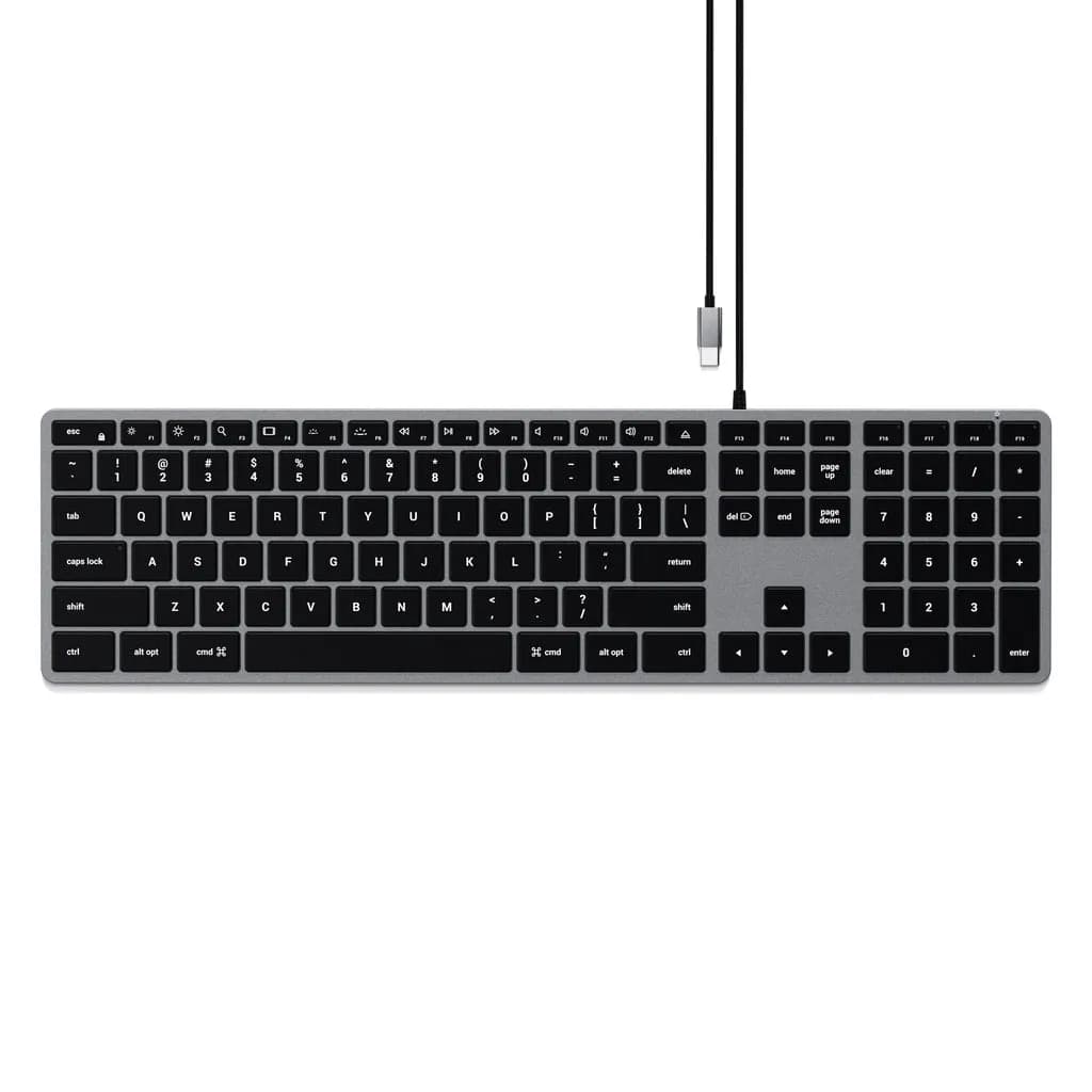 Satechi Slim W3 USB-C -näppäimistö, avaruudenharmaa