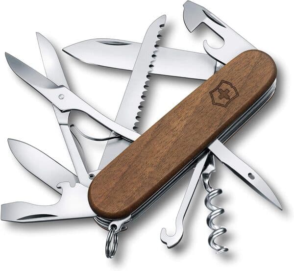 Victorinox Huntsman Wood -linkkuveitsi, pähkinäpuu, 91 mm