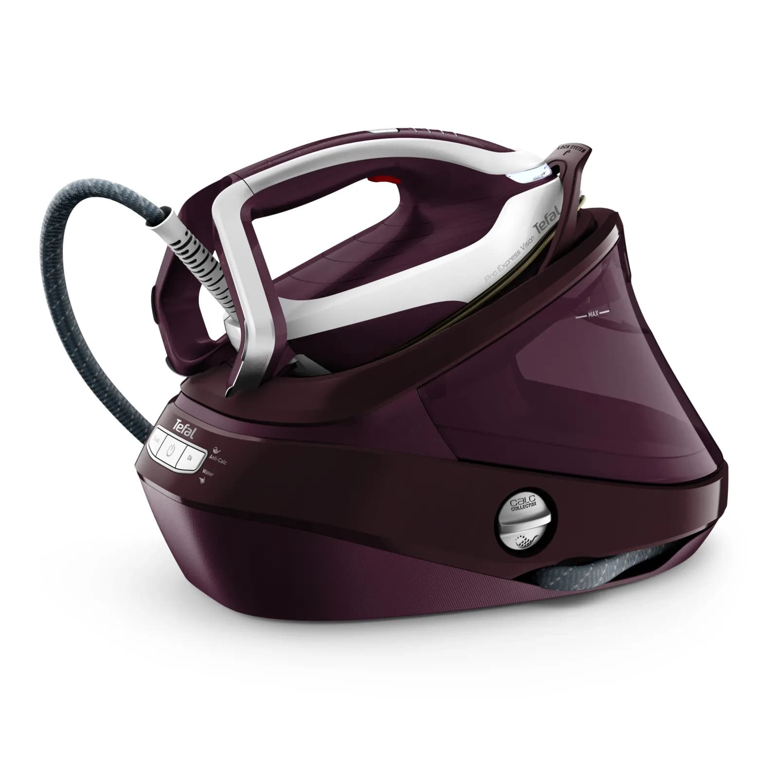Tefal Pro Express Vision GV9810 -höyrysilityskeskus, 3000 W, 8,3 bar, 1,1 l, punainen/valkoinen