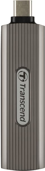 Transcend ESD330C 2 Tt USB-C -ulkoinen SSD, kannettava, laitteistosalaus, salasanasuojaus, pelikäyttöön, ruskea, harmaa