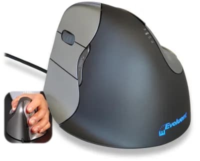 Evoluent VerticalMouse 4 VM4L -langallinen ergonominen hiiri, musta