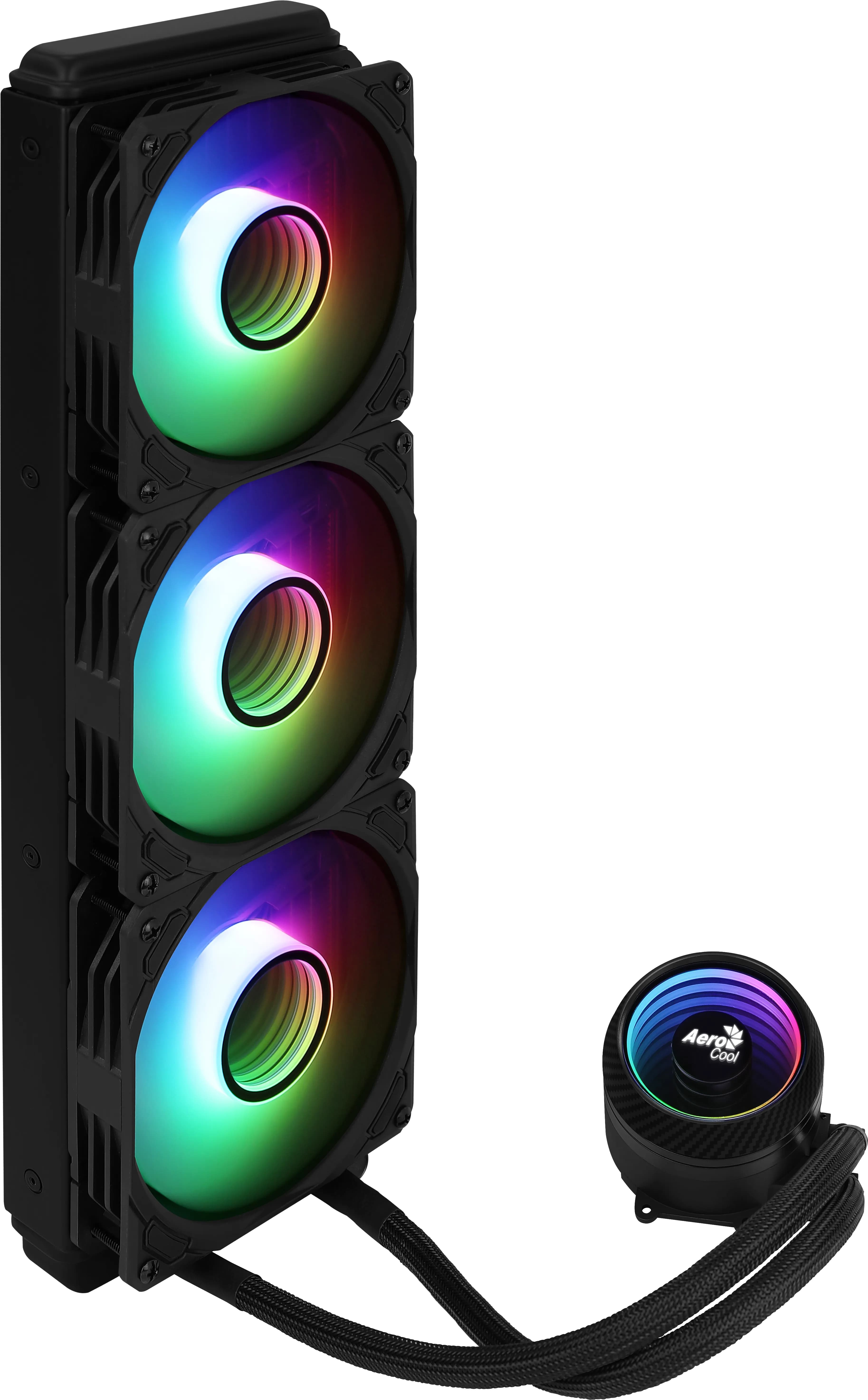 Aerocool Mirage L360 360mm ARGB -nestejäähdytin, musta