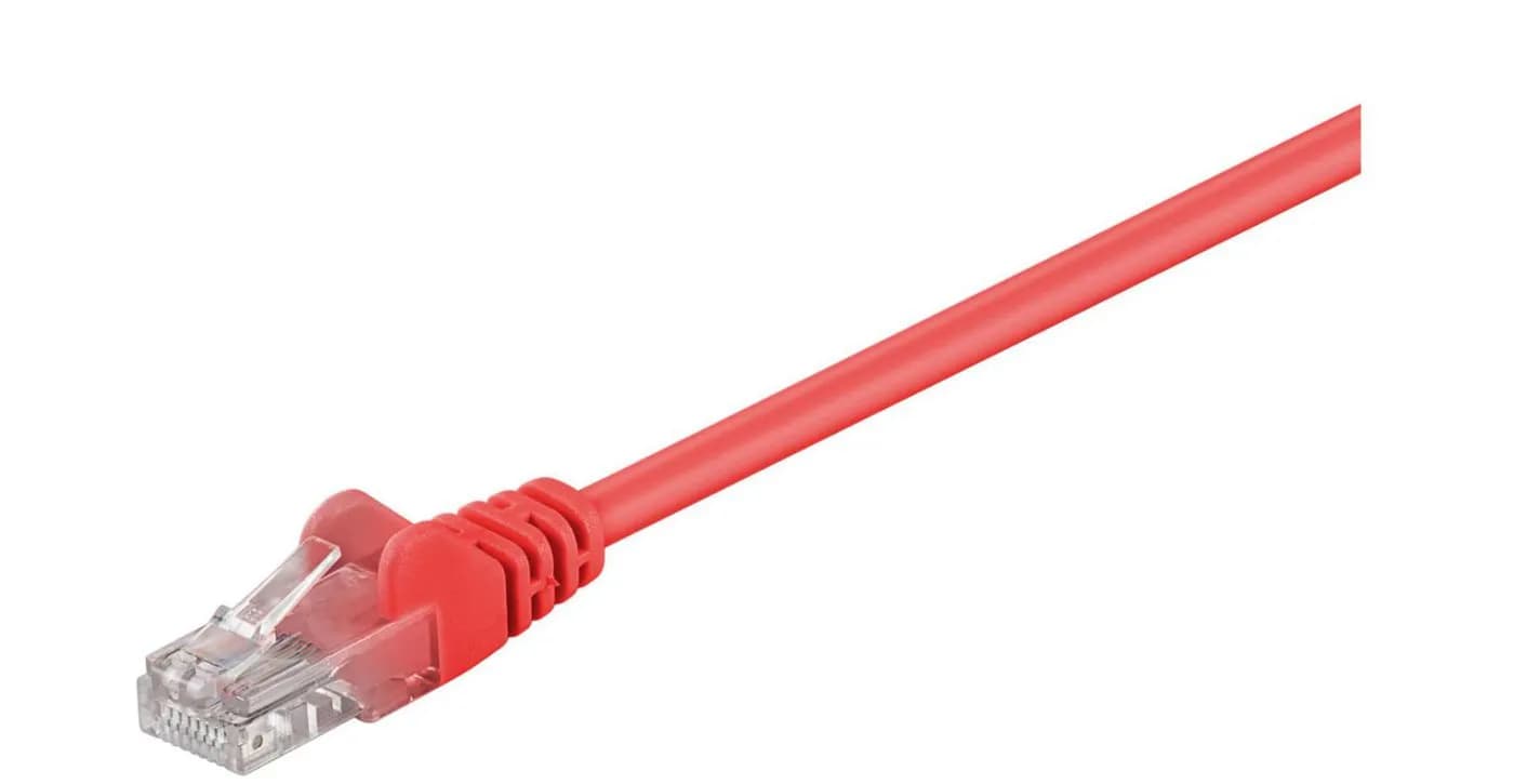 MicroConnect Cat5e UTP RJ45 5m -verkkokaapeli, punainen