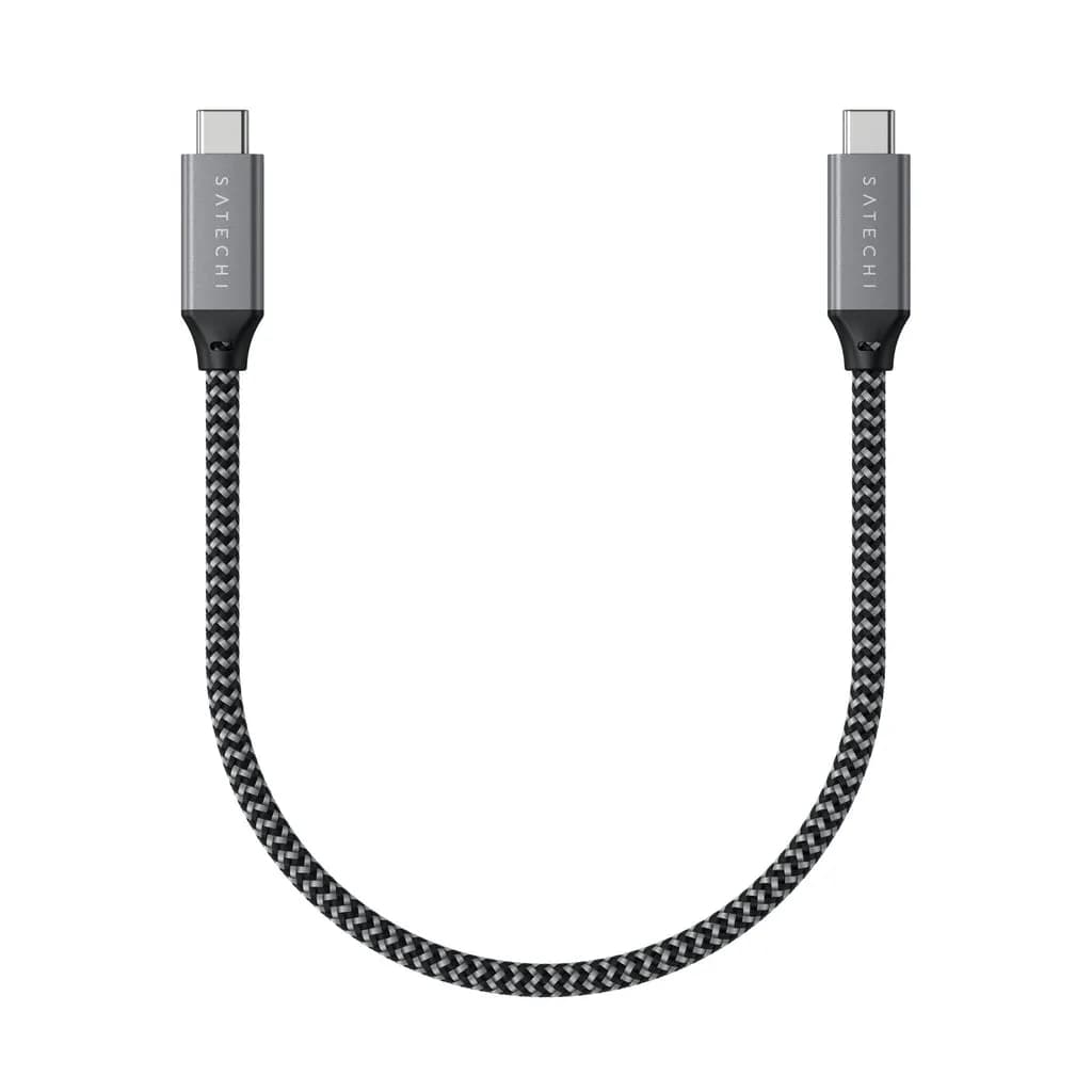 Satechi USB4 Generation 3x2 USB-C -kaapeli, 100 W, 0,25 m, musta