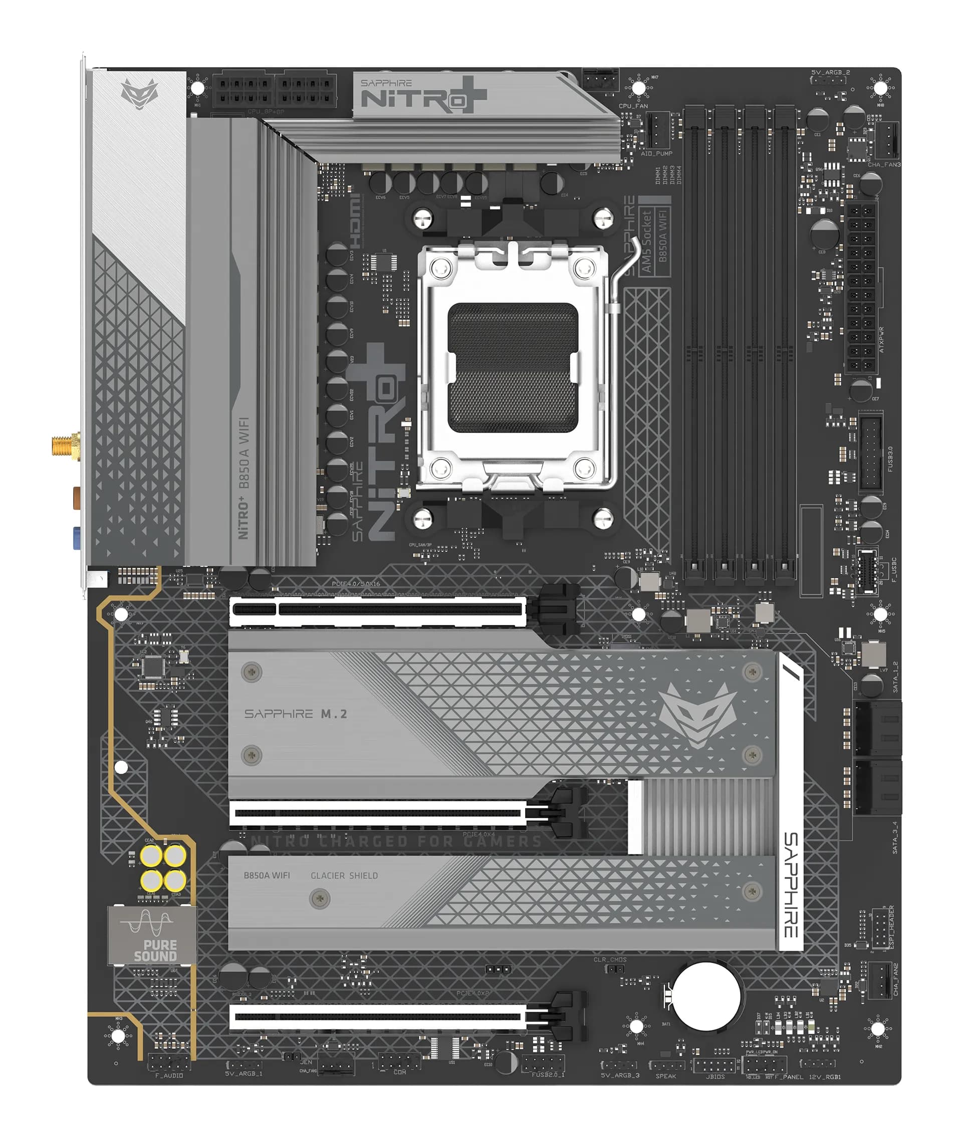 Sapphire NITRO+ B850A WiFi 7 AM5 mATX -emolevy