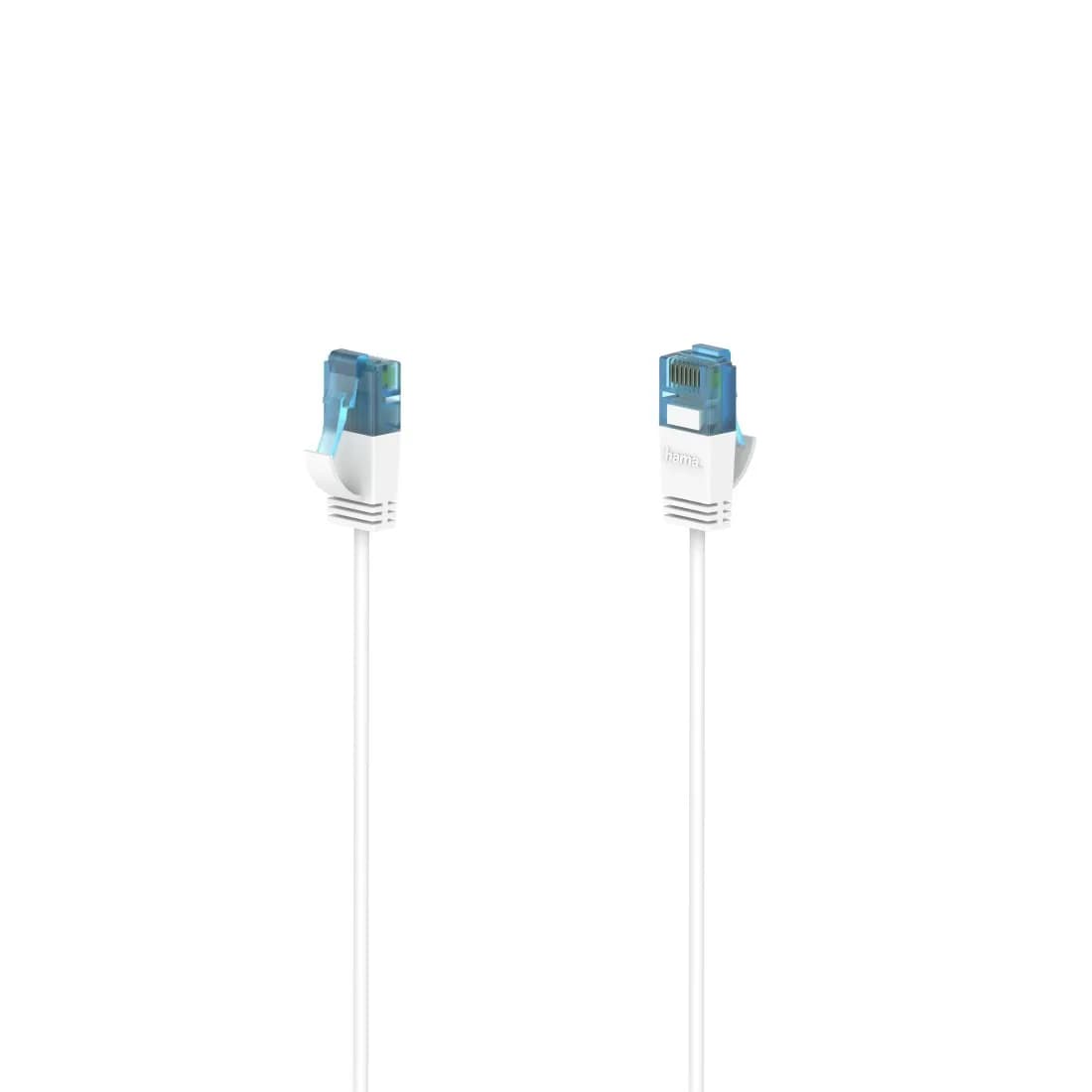 Hama Cat6a UTP RJ45 3m -verkkokaapeli, valkoinen