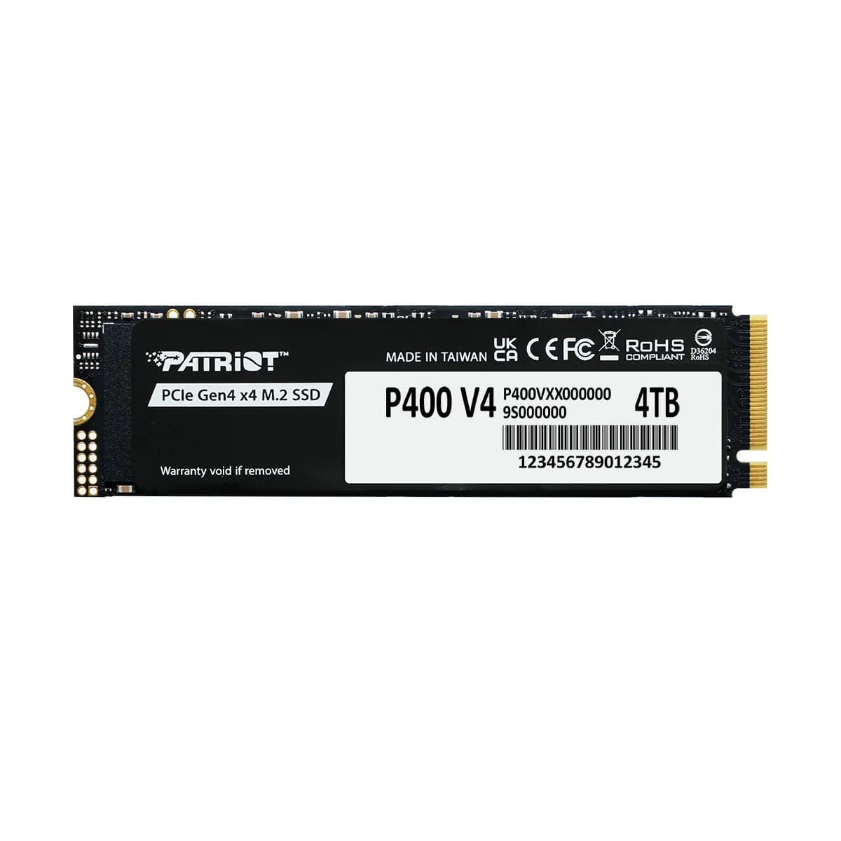 Patriot P400 V4 2 Tt M.2 PCIe 4.0 x4 NVMe -SSD-levy