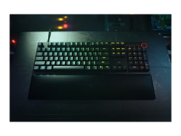 Razer Huntsman V2 Optical -ergonominen pelinäppäimistö, Razer Clicky Optical, musta