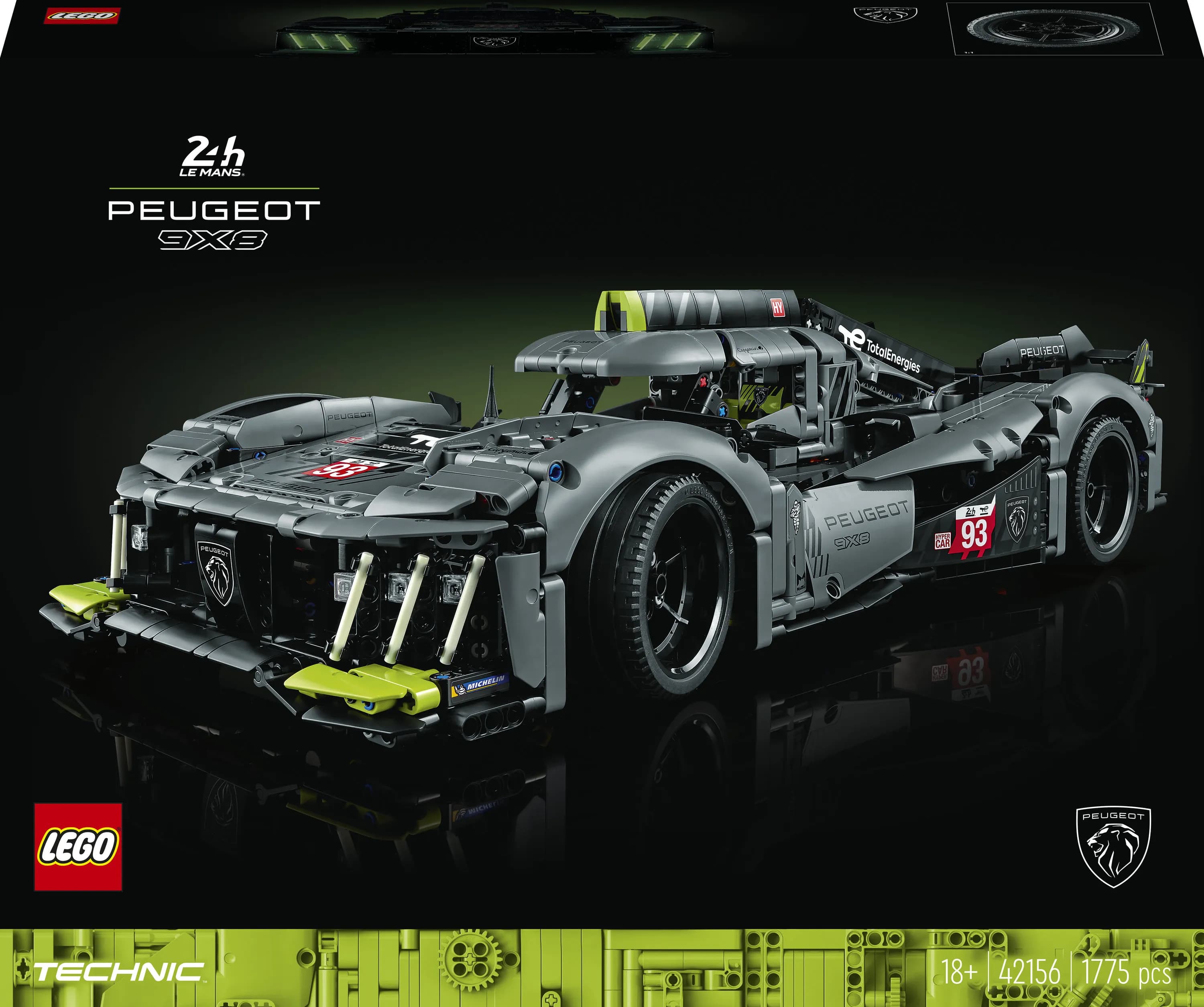 LEGO Technic Peugeot 9X8 24H Le Mans Hybrid Hypercar 42156
