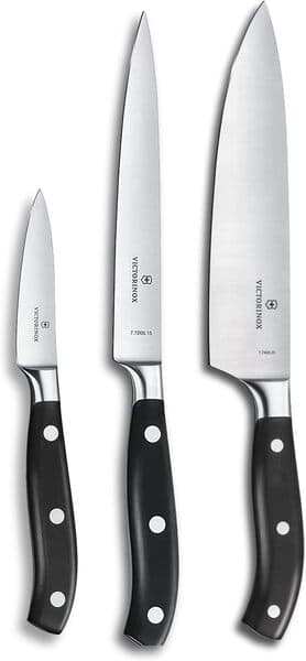 Victorinox Grand Maitre taottu veitsisarja, 3-osainen, musta