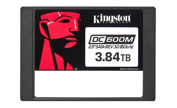 Kingston DC600M 3840 Gt 2,5" SATA -SSD-levy, musta