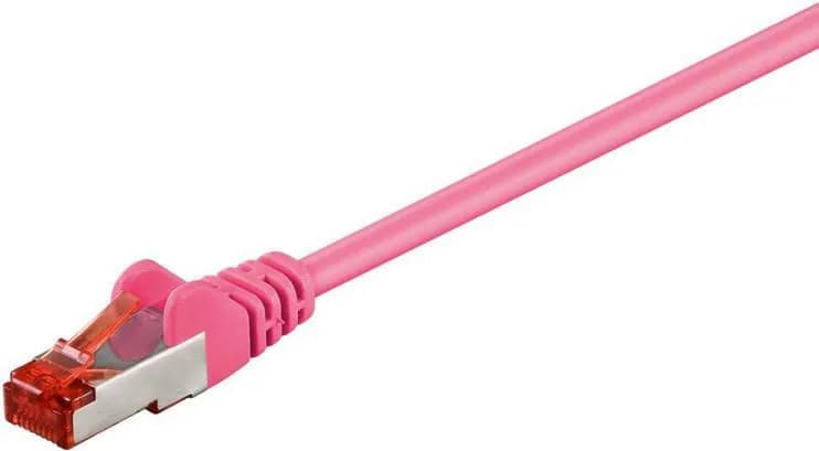MicroConnect Cat6 S/FTP RJ45 5m -verkkokaapeli, pinkki