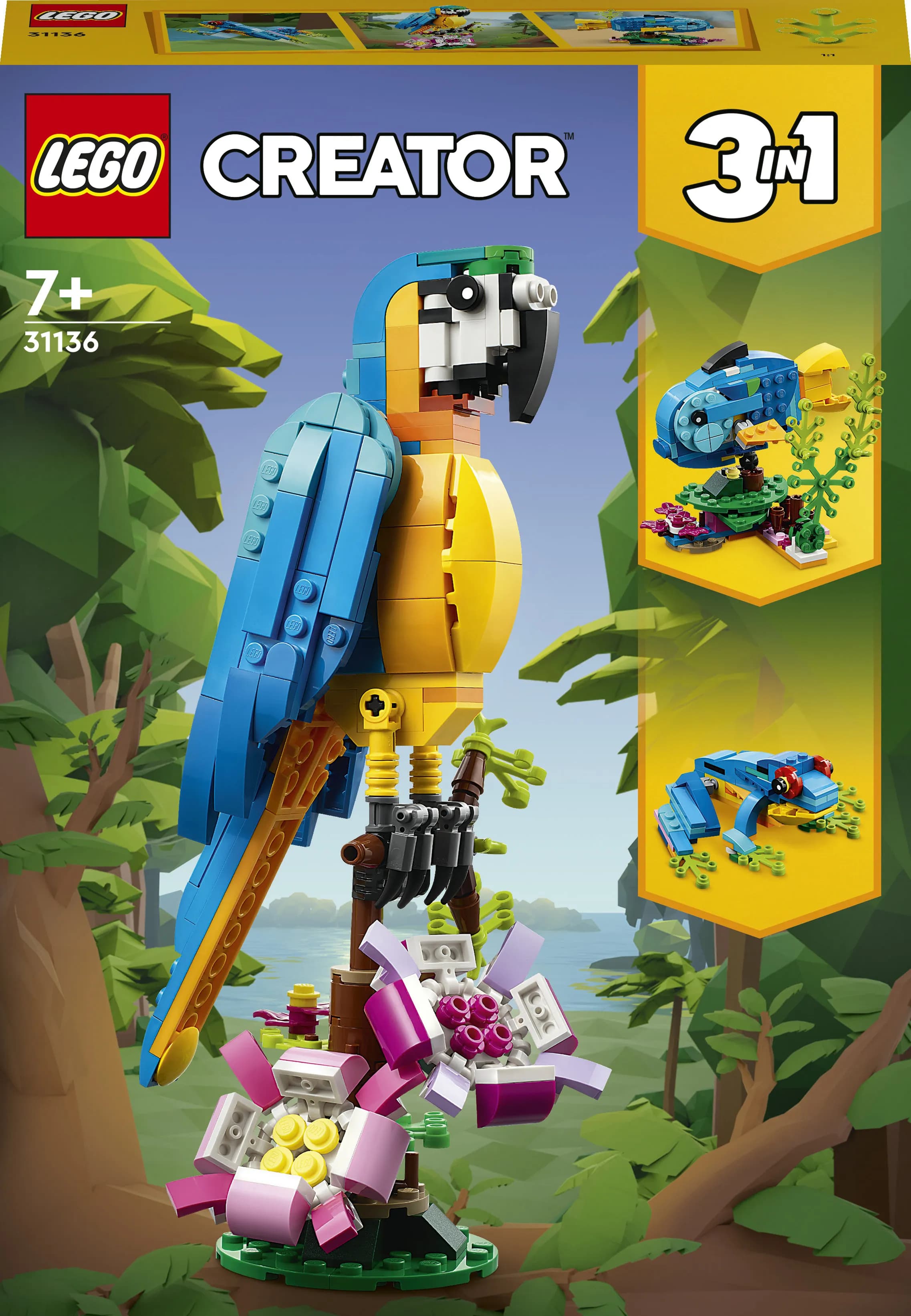LEGO Creator 3in1 Eksoottinen papukaija 31136