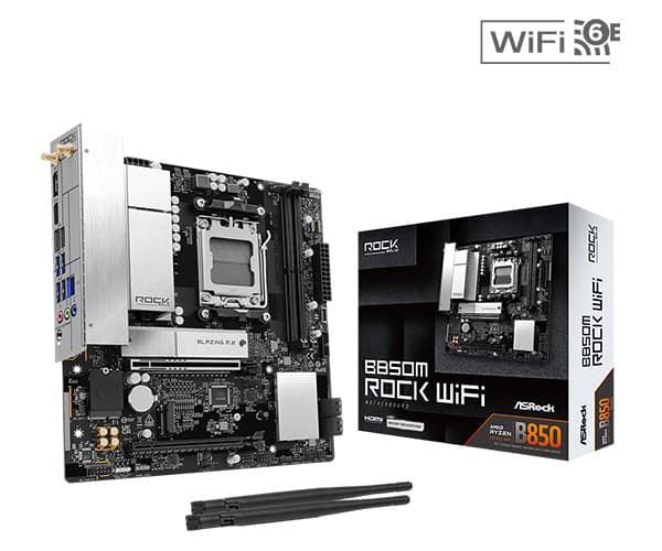 ASRock B850M Rock WiFi 6E AM5 mATX -emolevy