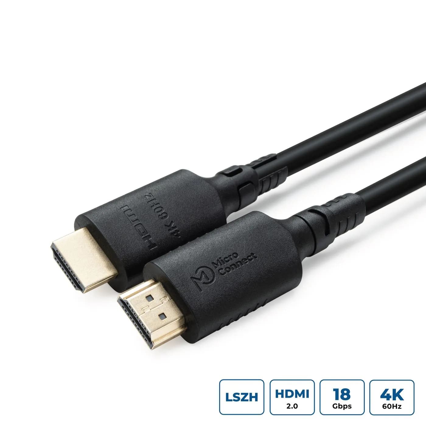 MicroConnect ColorFlex HDMI 2.0 -kaapeli, jossa Ethernet, 4K, 1 m, musta