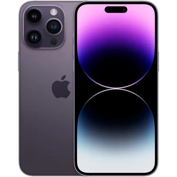 Kunnostettu iPhone 14 Pro Max 128 Gt, tummanvioletti (Erinomainen kunto)