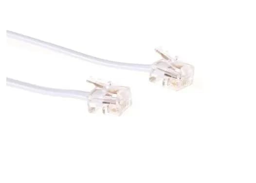 MicroConnect RJ11 1m -puhelinkaapeli, valkoinen