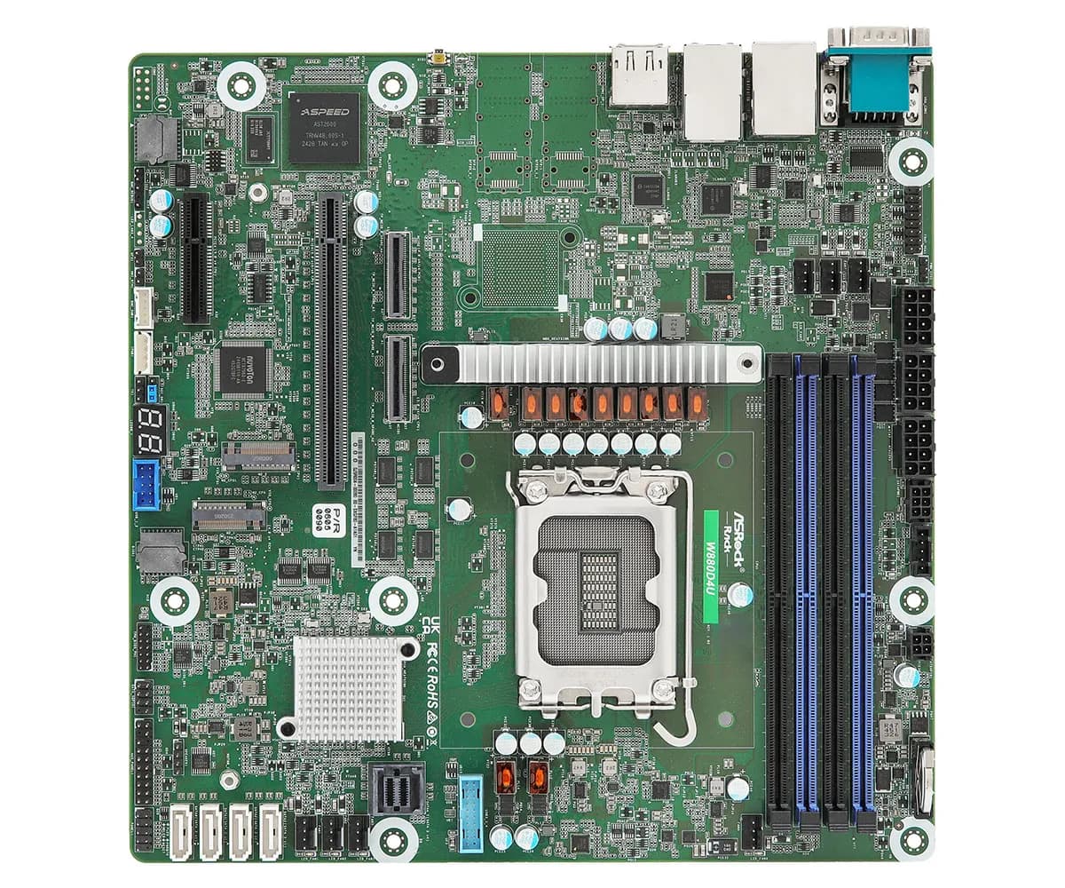 ASRock Rack W880D4U LGA 1851 mATX -emolevy