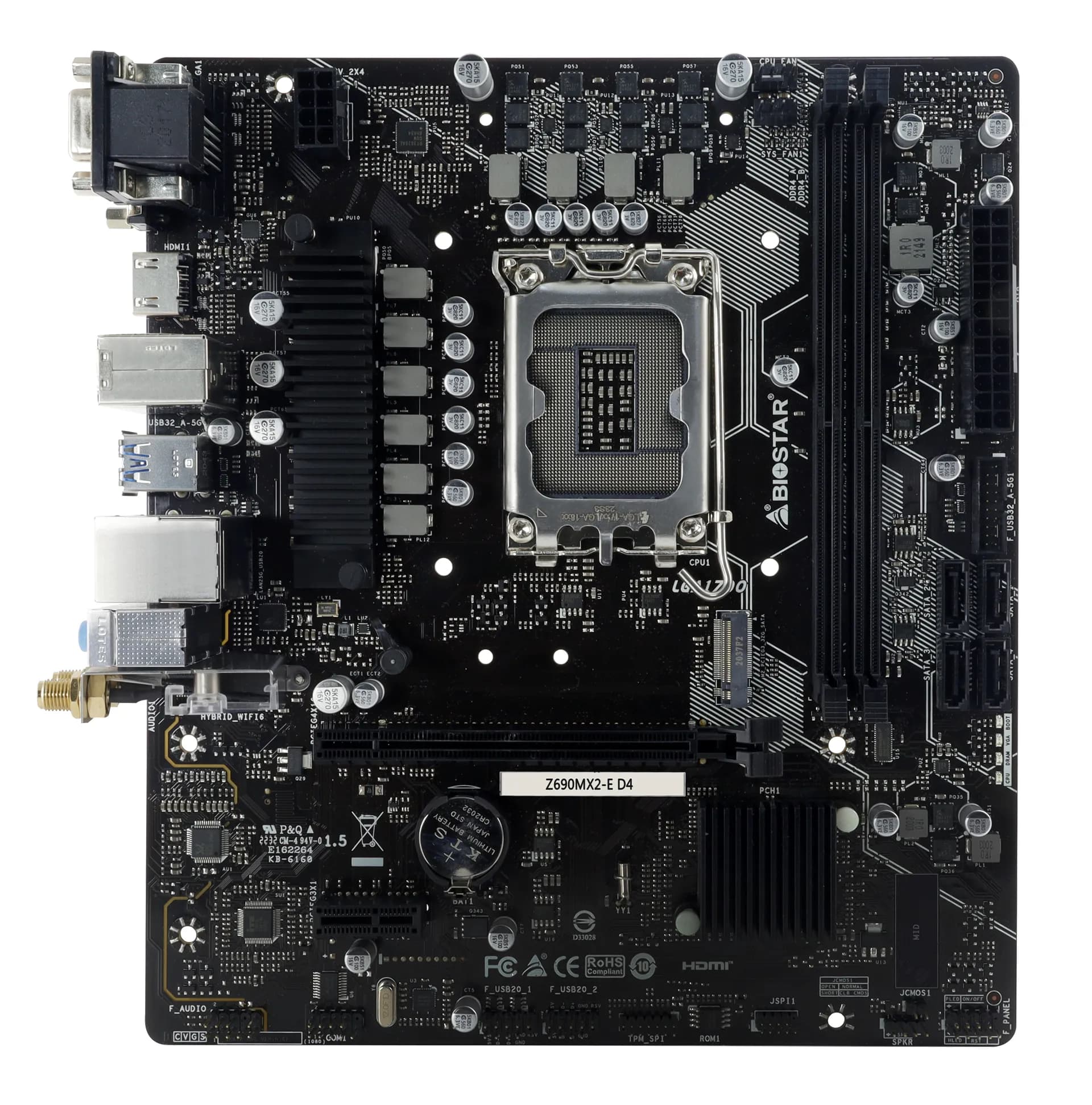 Biostar Z690MX2-E D4 LGA 1700 mATX -emolevy
