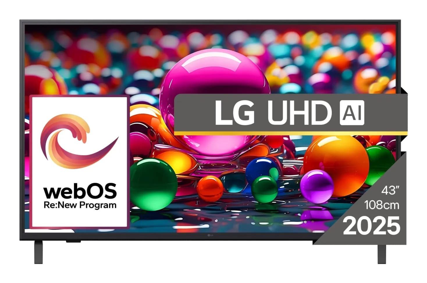 LG 43UA74003LB 43" 4K LED webOS TV, 60 Hz, HDR10