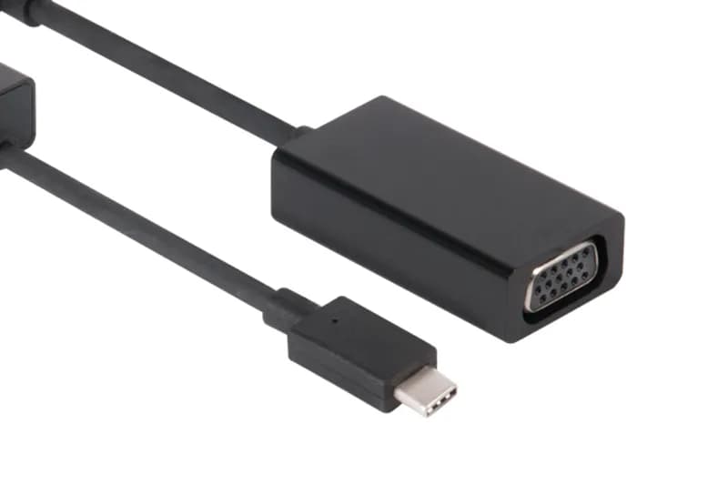 Club 3D USB-C 3.1 - VGA Active -sovitin, Musta